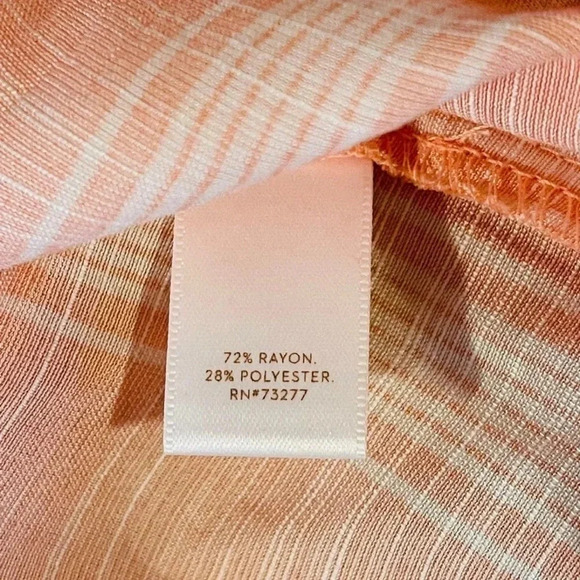 NWT’S. LC Lauren Conrad pink striped flowy top with 3/4 length sleeves. - Picture 6 of 9